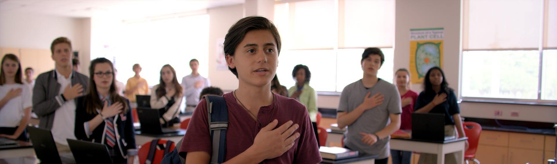 Isaak Presley reciting the Pledge Picture of Isaak Presley reciting the Pledge.